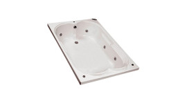 BANHEIRA ASCOLI MASTER DUPLA C/HIDRO EM GEL COAT BRANCO MONDIALLE