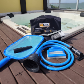 Kit  completo Aspirador Aqutico Manual e Porttil para Banheira Spa  Clean 