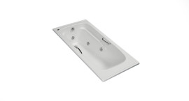BANHEIRA BIELA INDIVIDUAL C/HIDRO EM GEL COAT BRANCO MONDIALLE