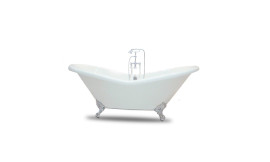 BANHEIRA VITORIANA SLIPPER DUPLA S/HIDRO EM ACRLICO MONDIALLE