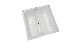 BANHEIRA PADOVA DUPLA C/HIDRO EM GEL COAT BRANCO MONDIALLE