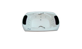 BANHEIRA POMPEIA DUPLA C/HIDRO EM GEL COAT BRANCO MONDIALLE