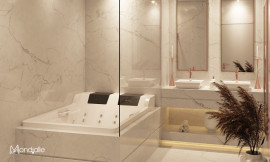 BANHEIRA IMPERIA DUPLA C/HIDRO EM GEL COAT BRANCO MONDIALLE