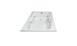 BANHEIRA SAN REMO DUPLA C/HIDRO EM GEL COAT BRANCO MONDIALLE